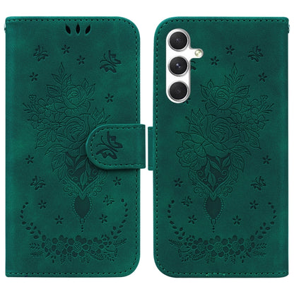 Butterfly Rose Embossed Leather Phone Case
