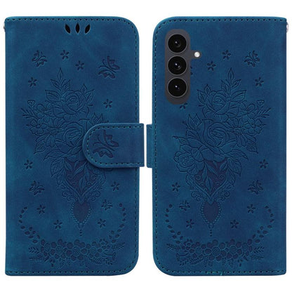 Butterfly Rose Embossed Leather Phone Case
