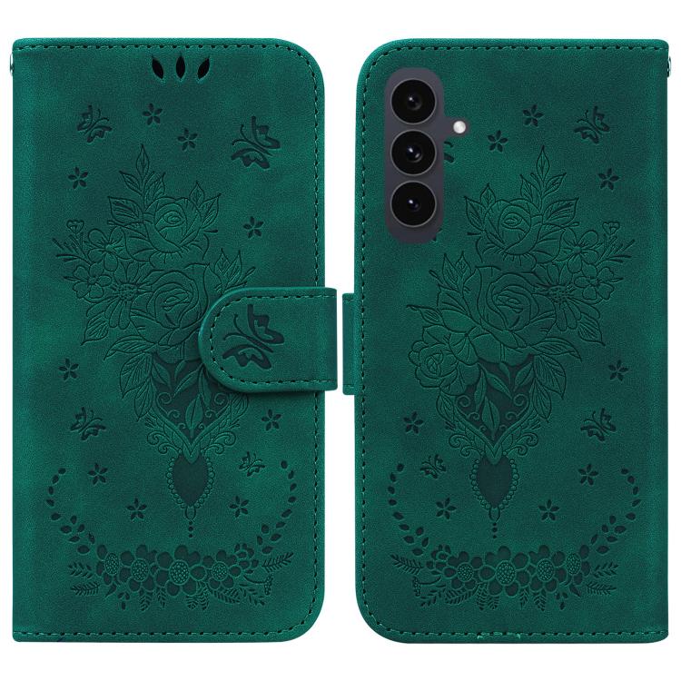 Butterfly Rose Embossed Leather Phone Case