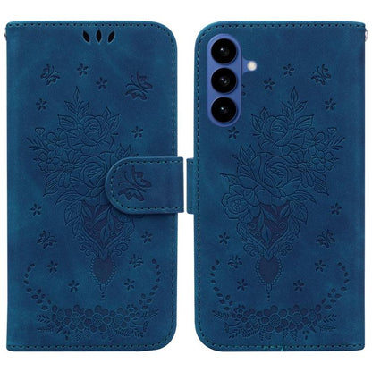 Butterfly Rose Embossed Leather Phone Case