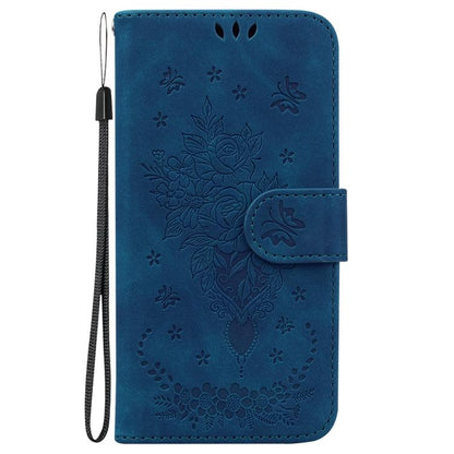 Butterfly Rose Embossed Leather Phone Case