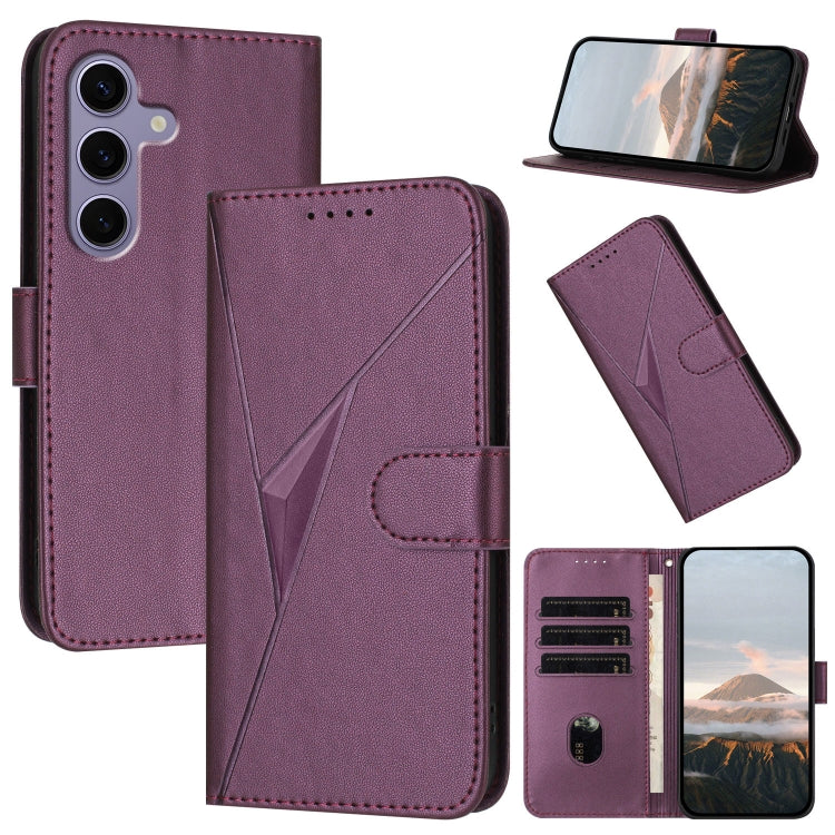 Triangle Pattern Buckle Clasp Leather Phone Case