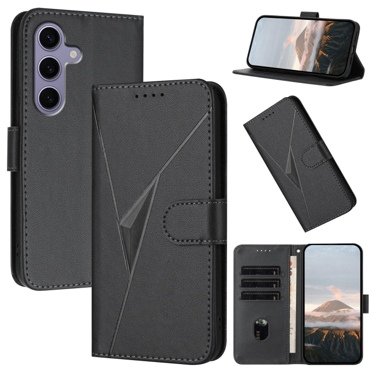 Triangle Pattern Buckle Clasp Leather Phone Case