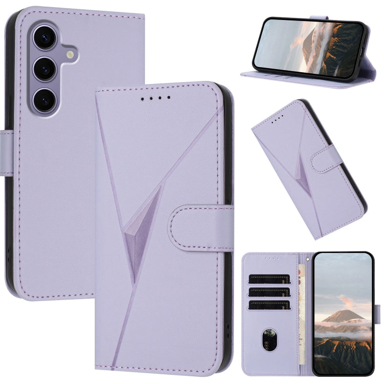 Triangle Pattern Buckle Clasp Leather Phone Case