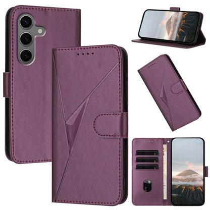 Triangle Pattern Buckle Clasp Leather Phone Case
