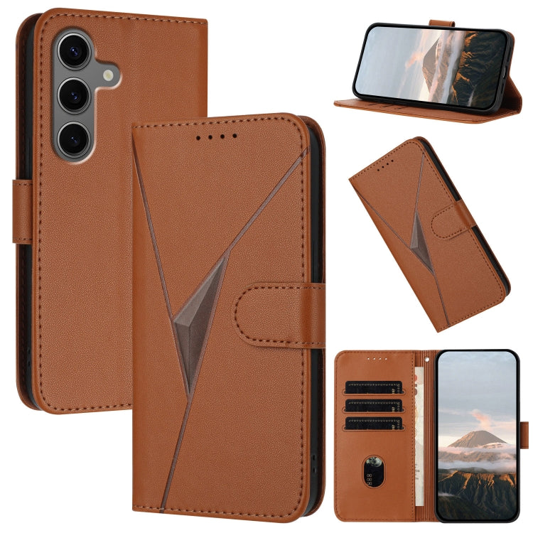 Triangle Pattern Buckle Clasp Leather Phone Case