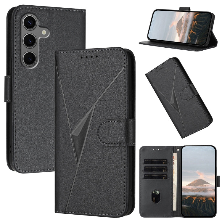 Triangle Pattern Buckle Clasp Leather Phone Case