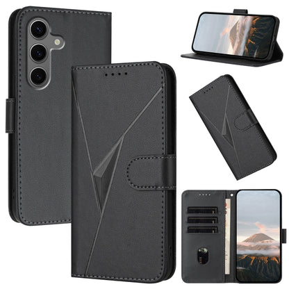 Triangle Pattern Buckle Clasp Leather Phone Case