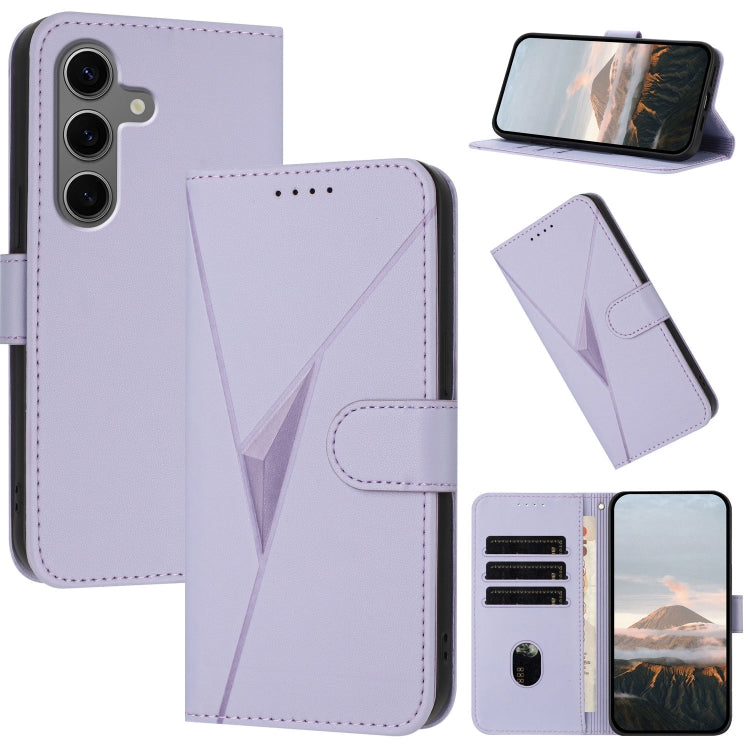 Triangle Pattern Buckle Clasp Leather Phone Case