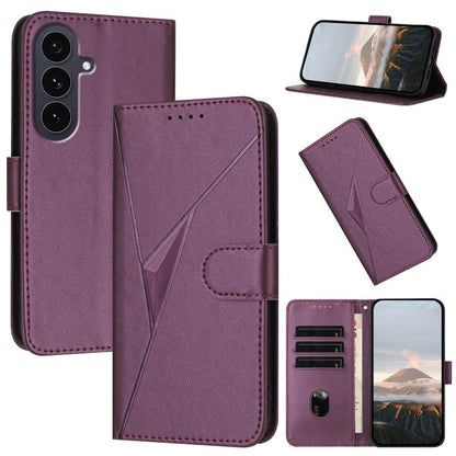 Triangle Pattern Buckle Clasp Leather Phone Case