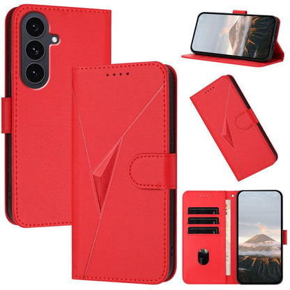 Triangle Pattern Buckle Clasp Leather Phone Case