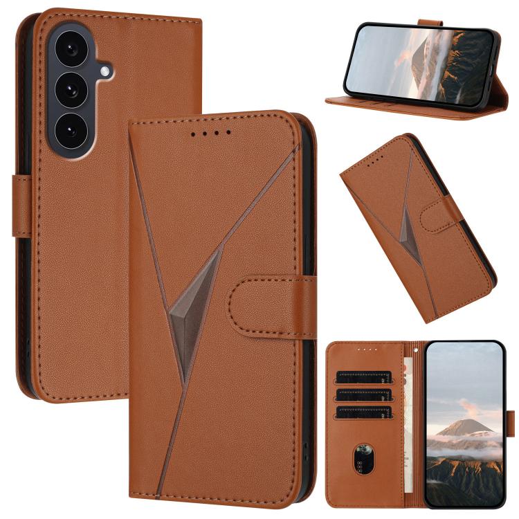 Triangle Pattern Buckle Clasp Leather Phone Case