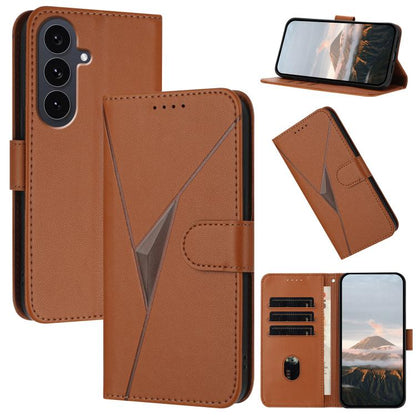 Triangle Pattern Buckle Clasp Leather Phone Case