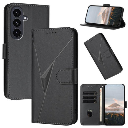 Triangle Pattern Buckle Clasp Leather Phone Case