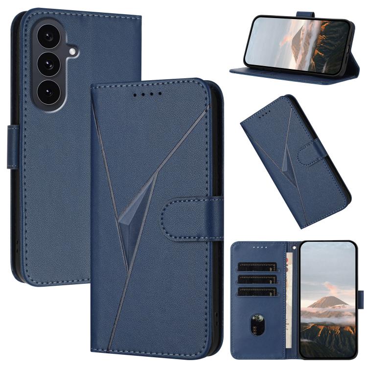 Triangle Pattern Buckle Clasp Leather Phone Case