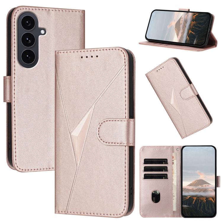 Triangle Pattern Buckle Clasp Leather Phone Case