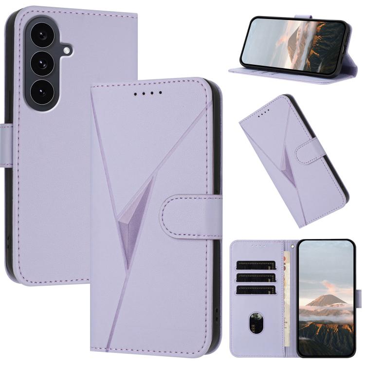 Triangle Pattern Buckle Clasp Leather Phone Case