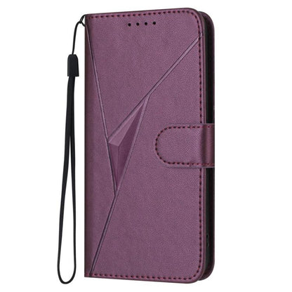 Triangle Pattern Buckle Clasp Leather Phone Case