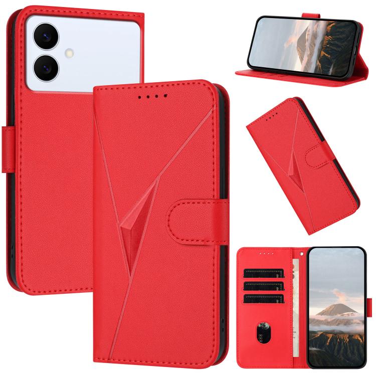Triangle Pattern Buckle Clasp Leather Phone Case