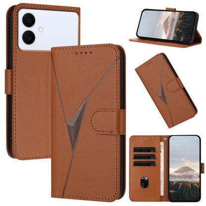 Triangle Pattern Buckle Clasp Leather Phone Case