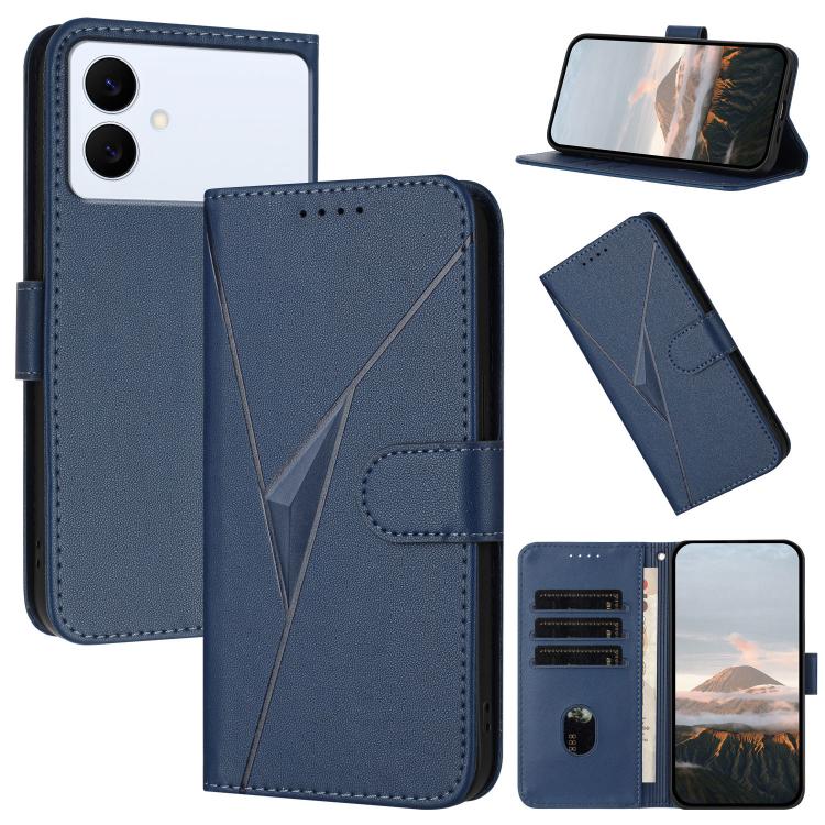 Triangle Pattern Buckle Clasp Leather Phone Case