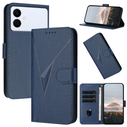 Triangle Pattern Buckle Clasp Leather Phone Case