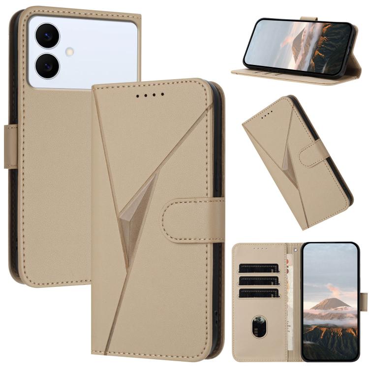 Triangle Pattern Buckle Clasp Leather Phone Case