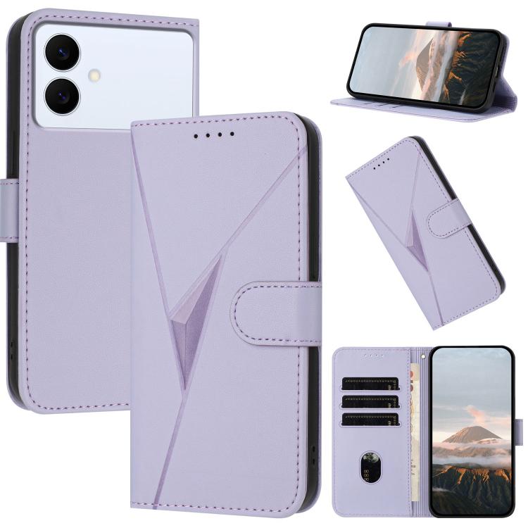 Triangle Pattern Buckle Clasp Leather Phone Case