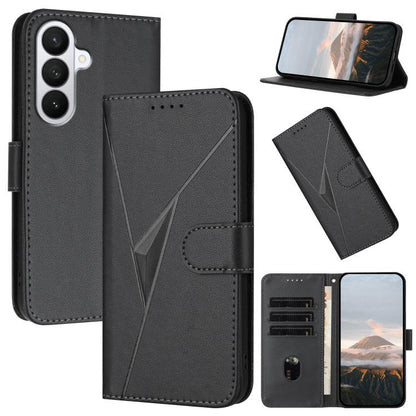 Triangle Pattern Buckle Clasp Leather Phone Case