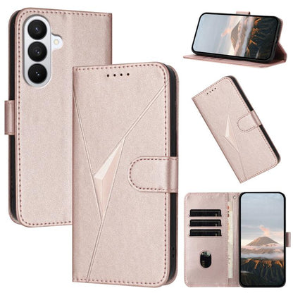 Triangle Pattern Buckle Clasp Leather Phone Case
