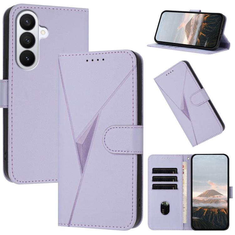 Triangle Pattern Buckle Clasp Leather Phone Case