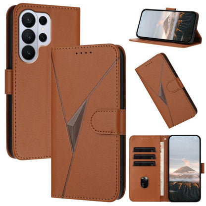 Triangle Pattern Buckle Clasp Leather Phone Case