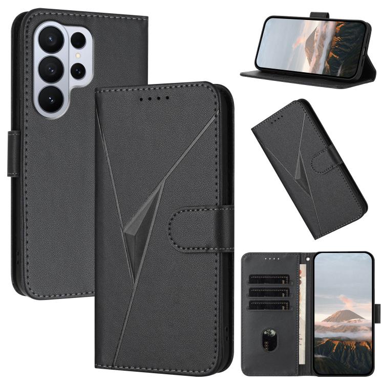 Triangle Pattern Buckle Clasp Leather Phone Case