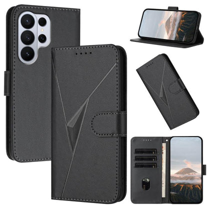 Triangle Pattern Buckle Clasp Leather Phone Case