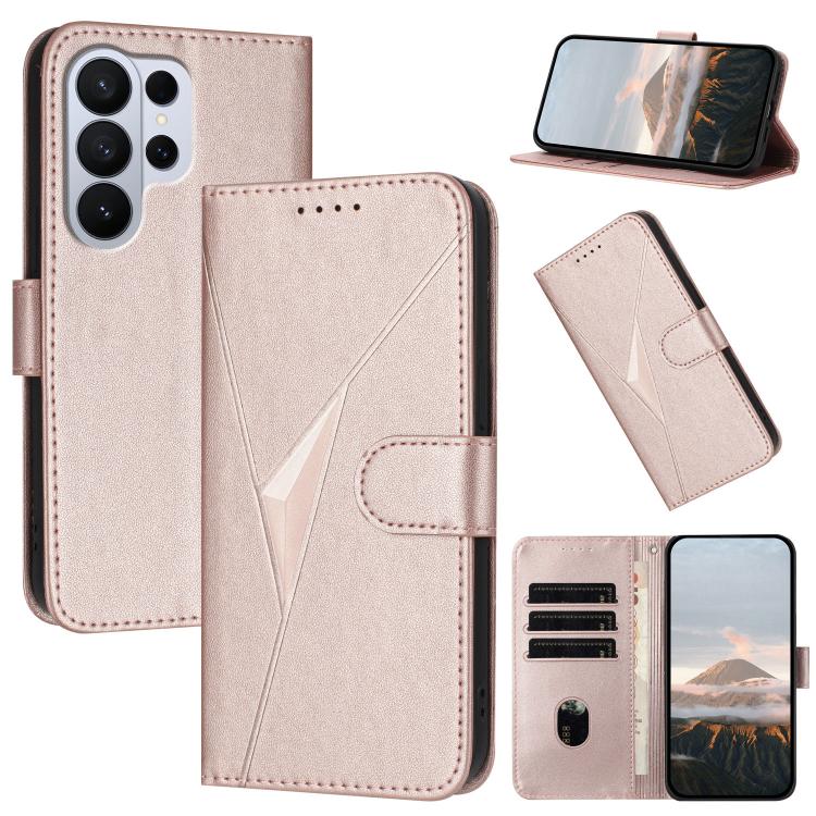 Triangle Pattern Buckle Clasp Leather Phone Case