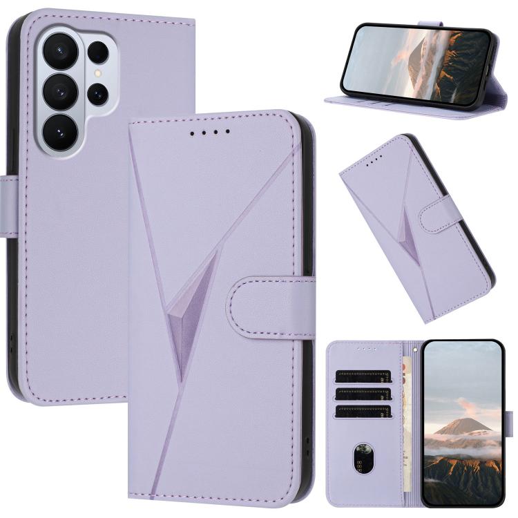 Triangle Pattern Buckle Clasp Leather Phone Case