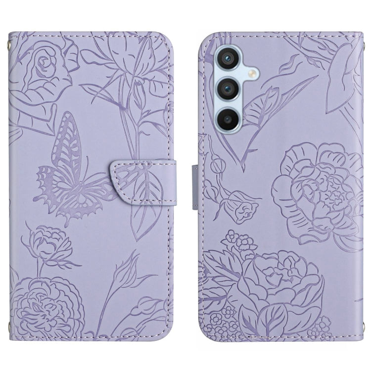 Skin Feel Butterfly Embossed Flip Leather Phone Case
