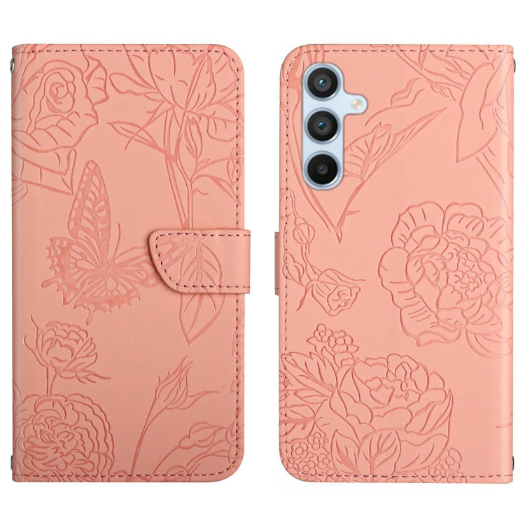 Skin Feel Butterfly Embossed Flip Leather Phone Case