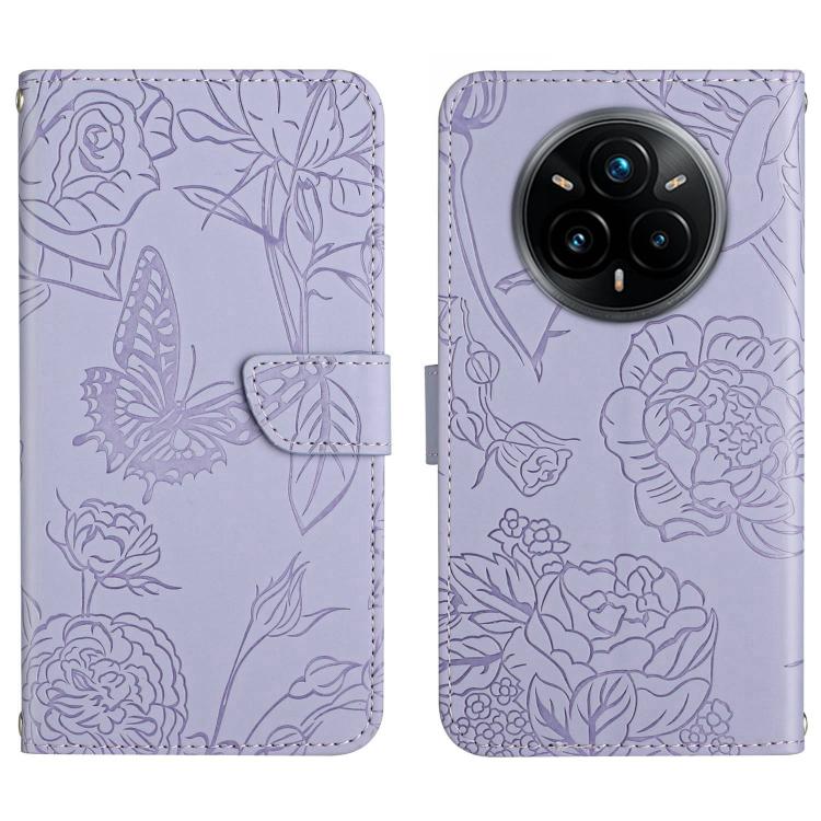 Skin Feel Butterfly Embossed Flip Leather Phone Case