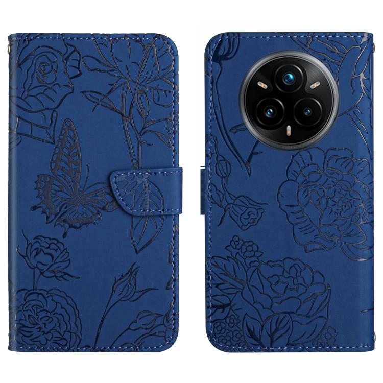 Skin Feel Butterfly Embossed Flip Leather Phone Case