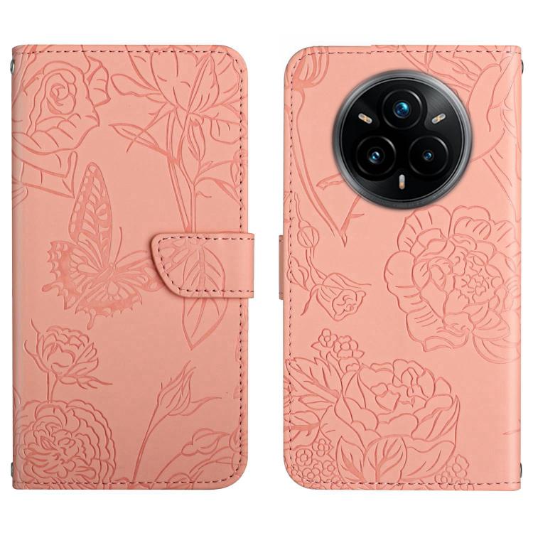 Skin Feel Butterfly Embossed Flip Leather Phone Case