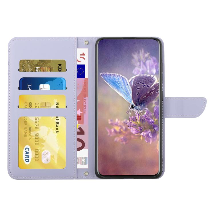 Skin Feel Butterfly Embossed Flip Leather Phone Case