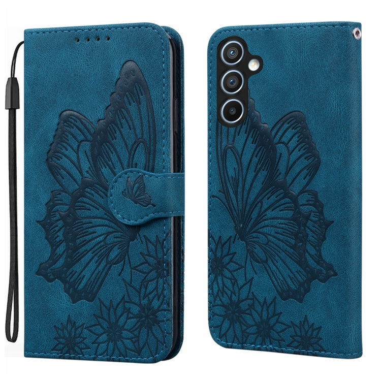 Retro Skin Feel Butterflies Embossing Horizontal Flip Leather Phone Case