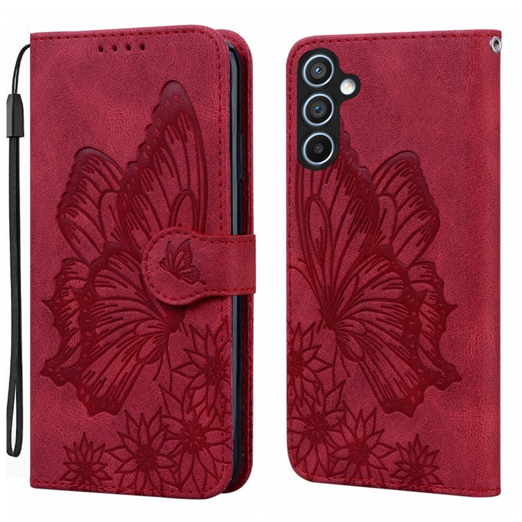 Retro Skin Feel Butterflies Embossing Horizontal Flip Leather Phone Case