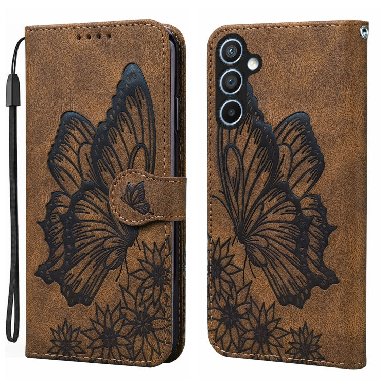 Retro Skin Feel Butterflies Embossing Horizontal Flip Leather Phone Case
