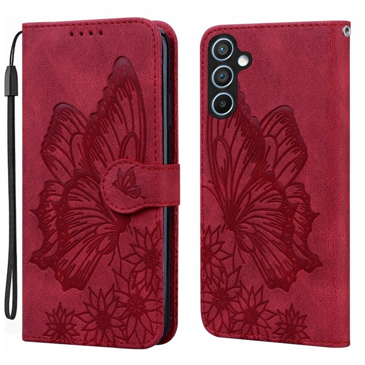 Retro Skin Feel Butterflies Embossing Horizontal Flip Leather Phone Case