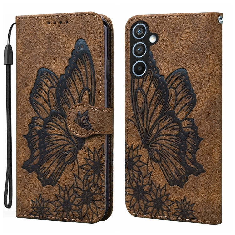 Retro Skin Feel Butterflies Embossing Horizontal Flip Leather Phone Case
