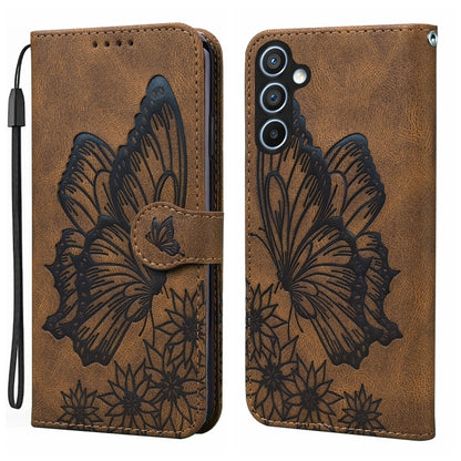 Retro Skin Feel Butterflies Embossing Horizontal Flip Leather Phone Case