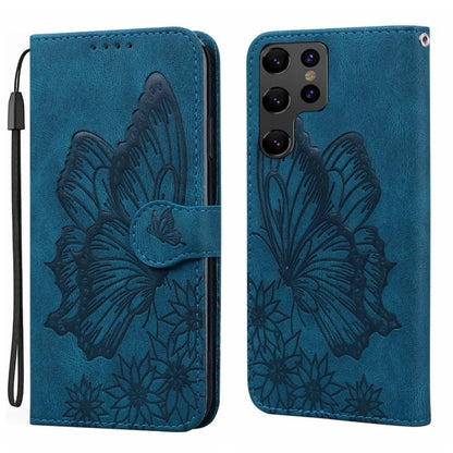 Retro Skin Feel Butterflies Embossing Horizontal Flip Leather Phone Case
