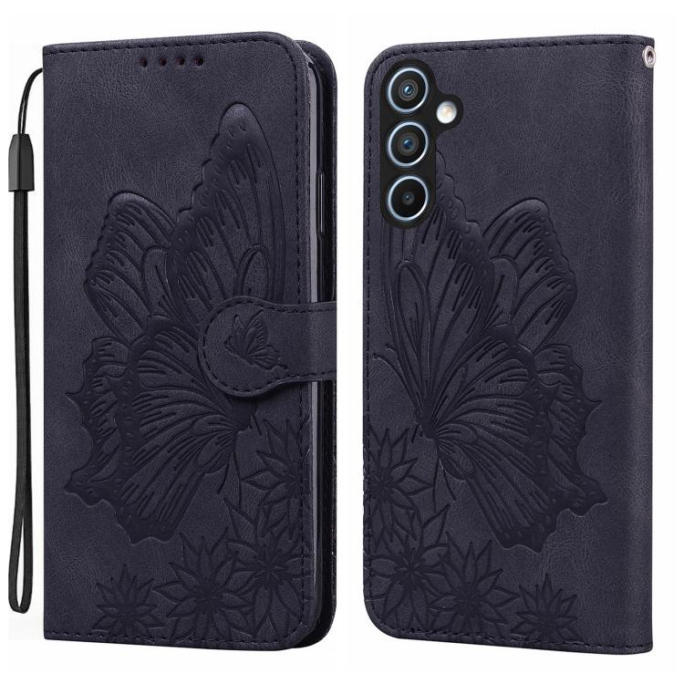 Retro Skin Feel Butterflies Embossing Horizontal Flip Leather Phone Case